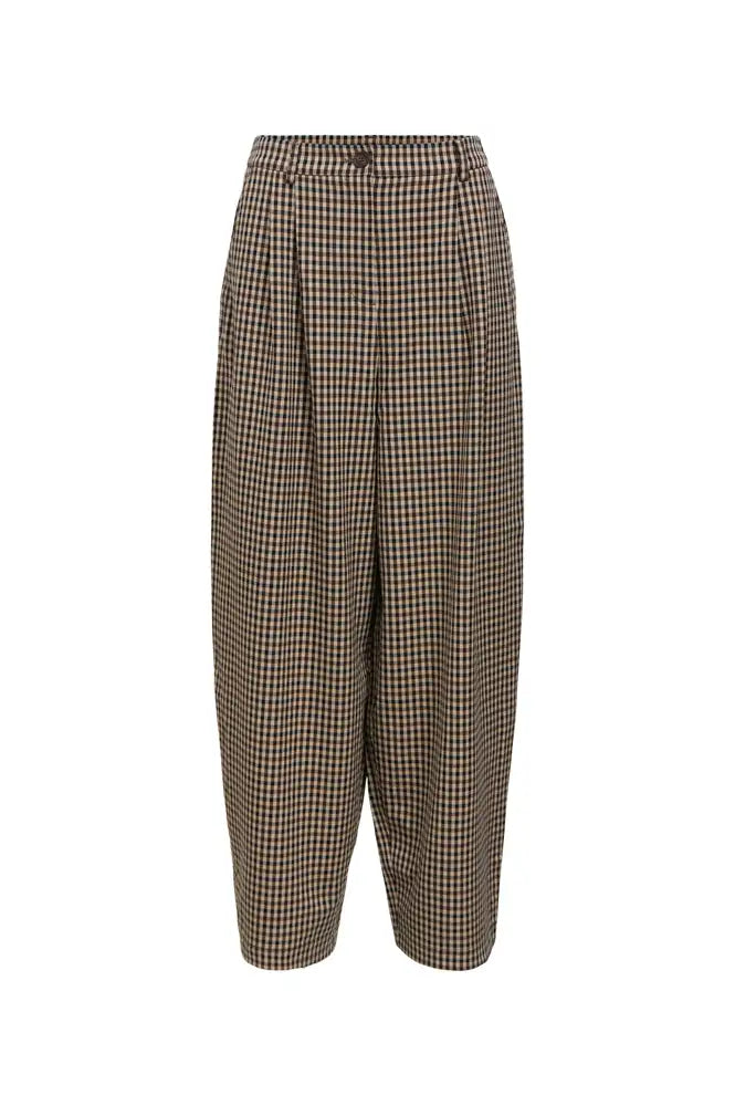 Object Senna Hummus Check Barrel Leg Trousers