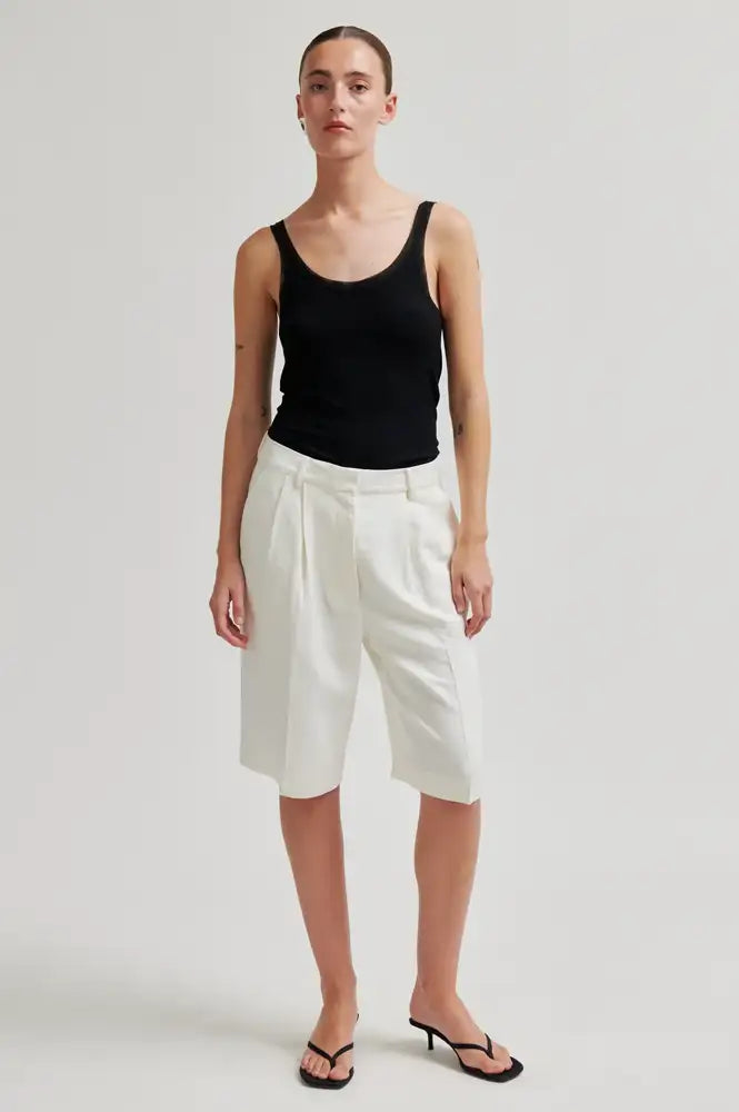 Second Female Lino White Alyssum Shorts - The Mercantile London