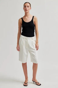 Second Female Lino White Alyssum Shorts - The Mercantile London