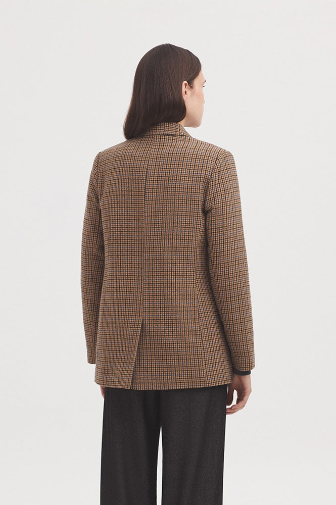 Nice Things Harris Check Blazer And Scarf - The Mercantile London