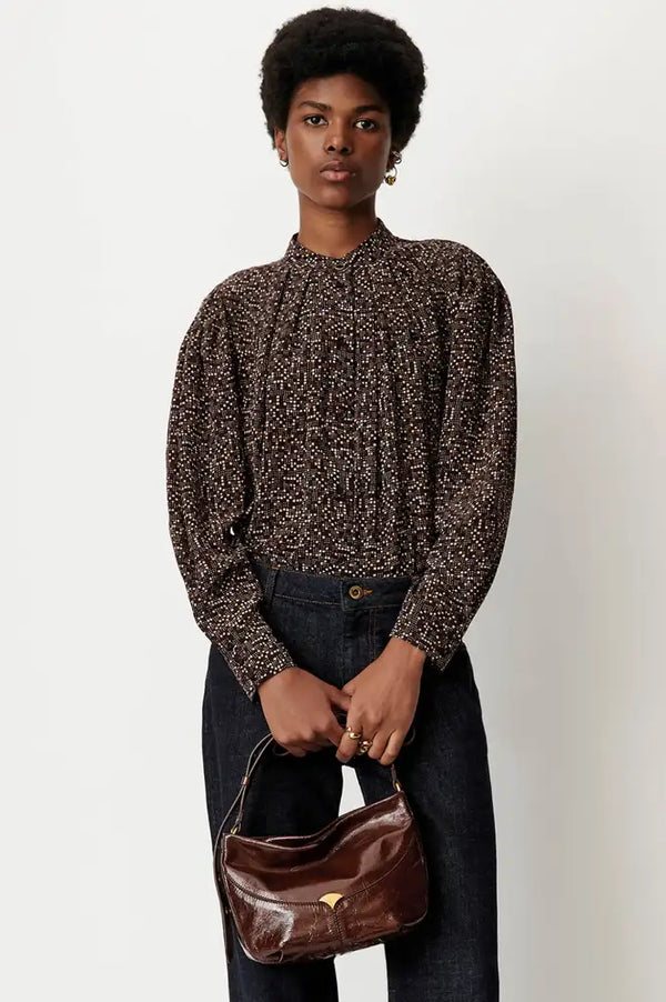 Sessùn Esperanzo Coffea Pianoroll Blouse