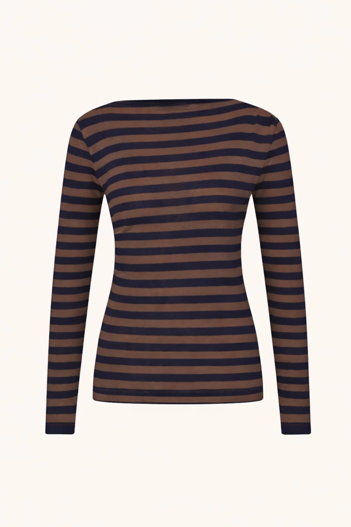 By-Bar Leya Coffee Bean Big Stripe Top