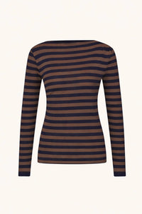 By-Bar Leya Coffee Bean Big Stripe Top