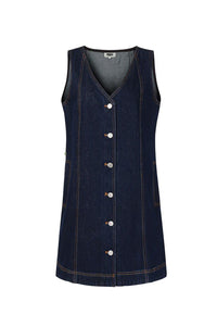 FRNCH Nala Midnight Denim Blue Dress - The Mercantile London