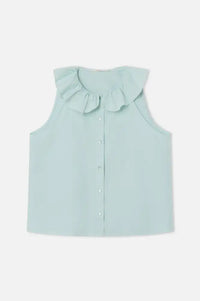 Dr Bloom Pesto Aqua Blouse - The Mercantile London