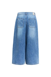 Object Fulla Blue Denim Culottes - The Mercantile London