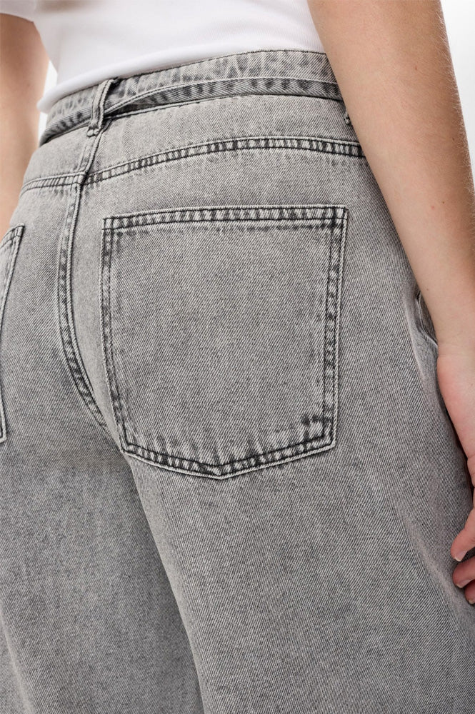 Numph Brooklyn Light Grey Denim Jeans - The Mercantile London