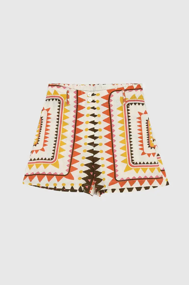 An'ge Rivilane Picoty Olive Shorts - The Mercantile London