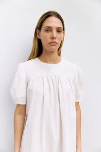 Mod Ref Frankie White Babydoll Ruffle Dress