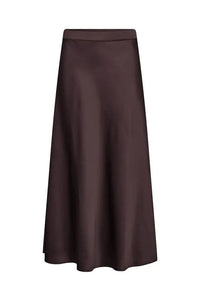Numph Amelia Chocolate Plum Midi Skirt