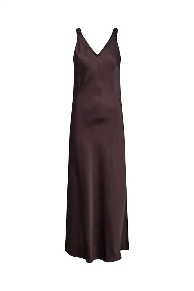 Numph Evelyn Chocolate Plum Midi Dress