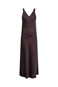 Numph Evelyn Chocolate Plum Midi Dress