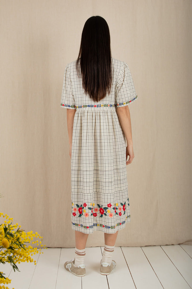 Bonté Sienna Ecru Embroidered Dress - The Mercantile London