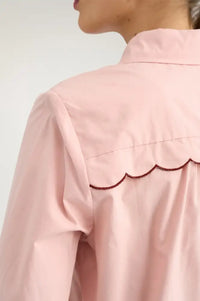 Numph Francy Peachskin Scalloped Shirt