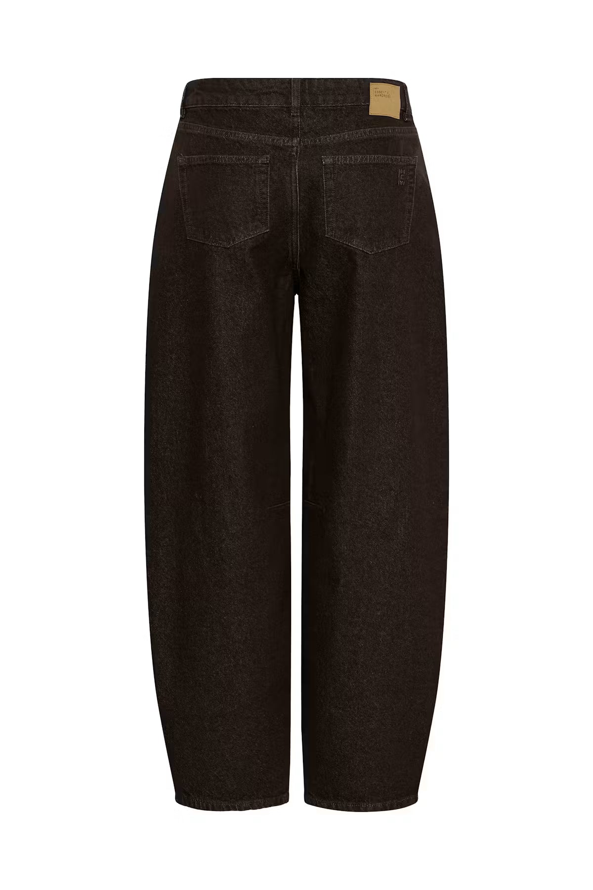 My Essential Wardrobe Lance Dark Brown Barrel Jean