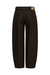 My Essential Wardrobe Lance Dark Brown Barrel Jean