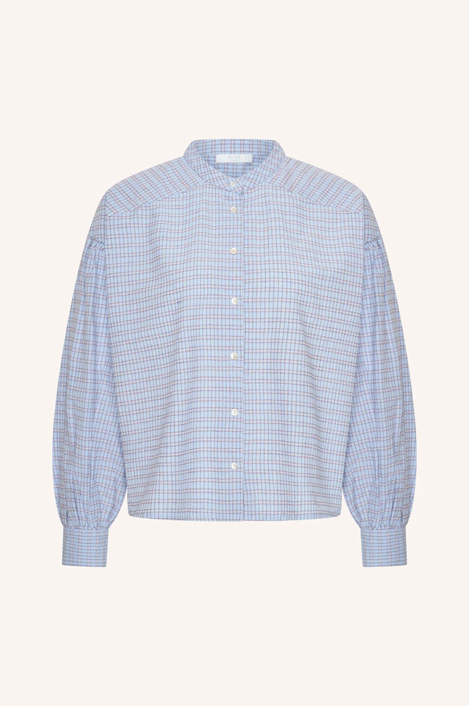 By-Bar Ella Chambray Check Blouse