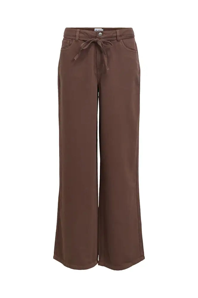 Object Rosie Seal Brown Tie Waist Jeans