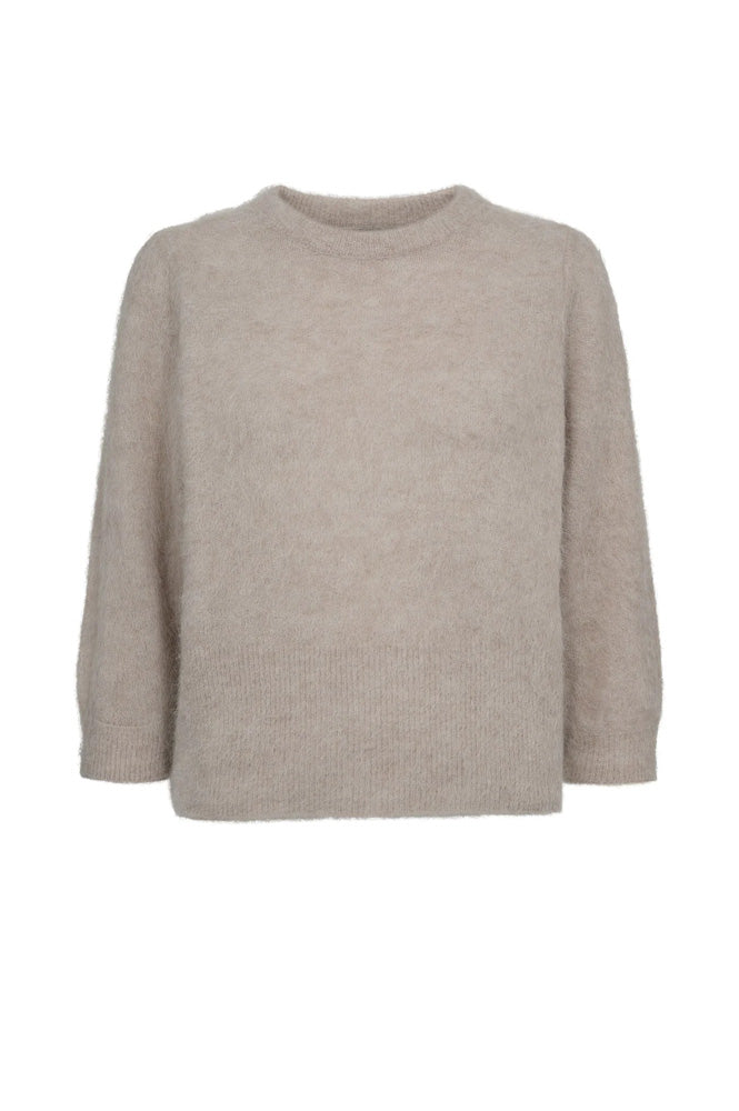 Numph Suri Brushed Chateau Grey Jumper - The Mercantile London