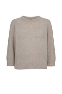 Numph Suri Brushed Chateau Grey Jumper - The Mercantile London