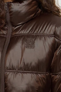 ICHI Fecina Mole Brown Puffer Jacket