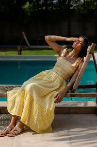Dilli Grey Yasmin Yellow Candy Stripe - The Mercantile London