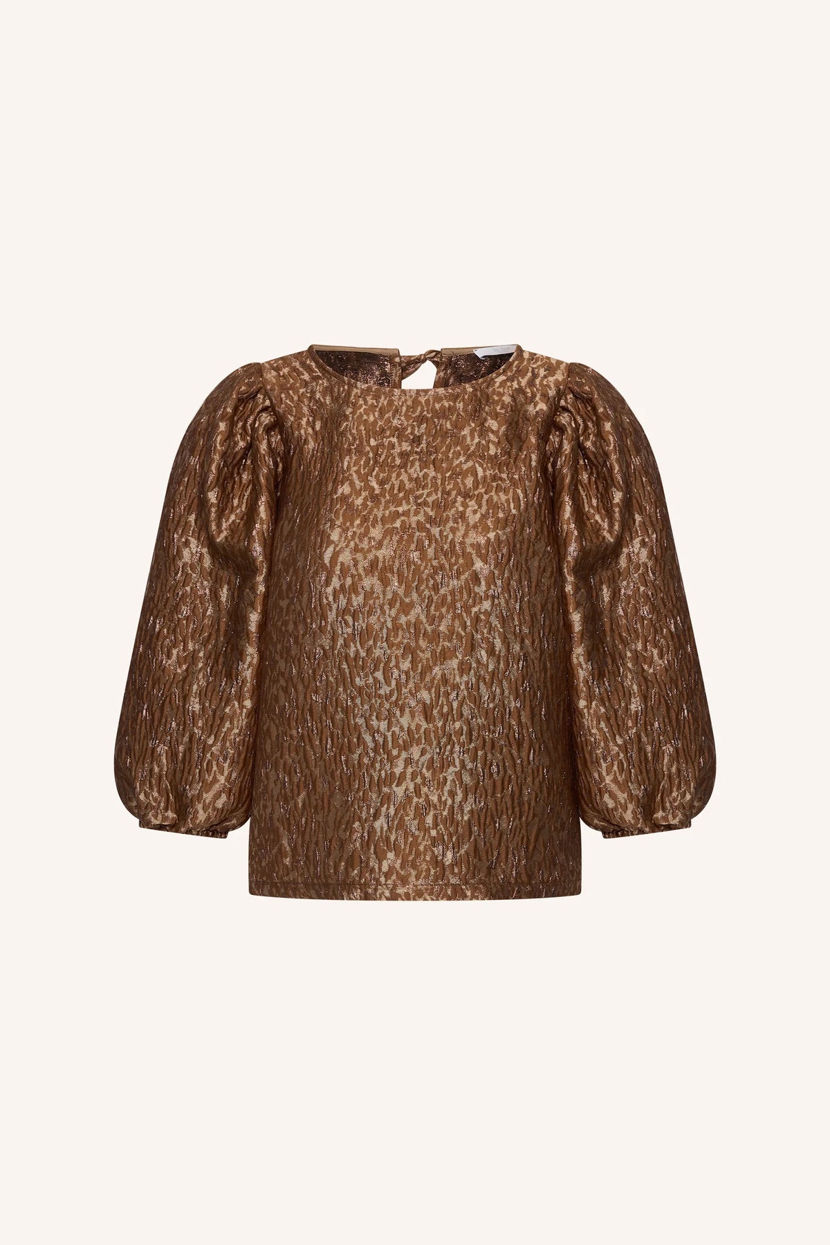 By-Bar Jet Copper Cheetah Sparkle Blouse