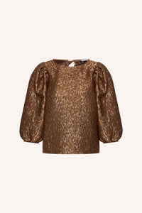 By-Bar Jet Copper Cheetah Sparkle Blouse