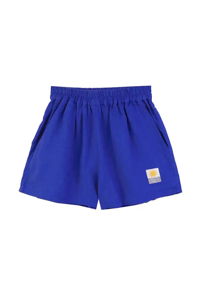 L.F. Markey Basic Cobalt Linen Shorts