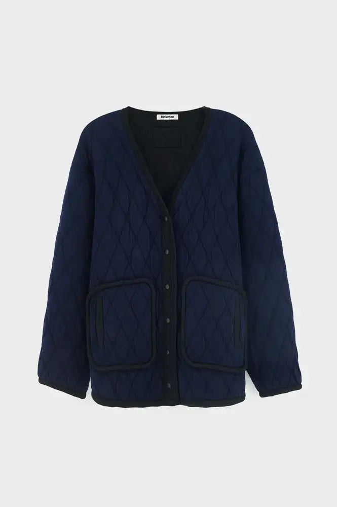 Bellerose Aiga Navy Quilted Cardigan