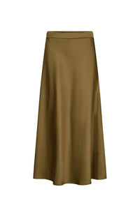Numph Amelia Fir Green Midi Skirt