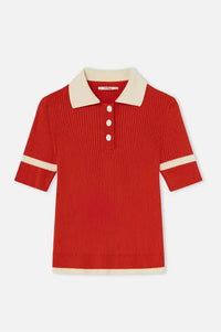 Dr Bloom Trina Red Knitted Top - The Mercantile London