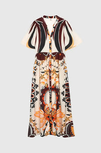 An'ge Obemia Clever Ecru Print Dress - The Mercantile London