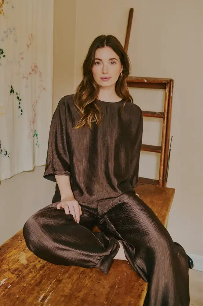 Fransa Kimmy Molé Brown Trousers - The Mercantile London