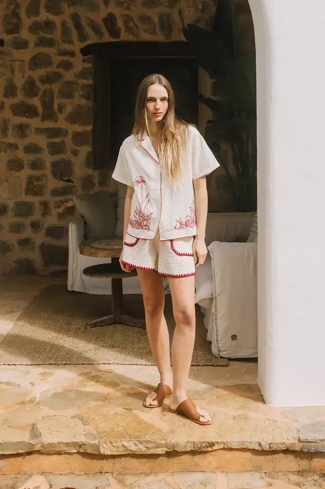 Indi & Cold Red Crochet Shorts
