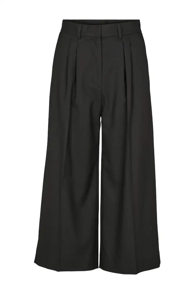 Basic Apparel Marjo Cropped Black Trousers
