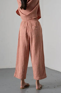 Bibico Clara Rust Check Trousers - The Mercantile London