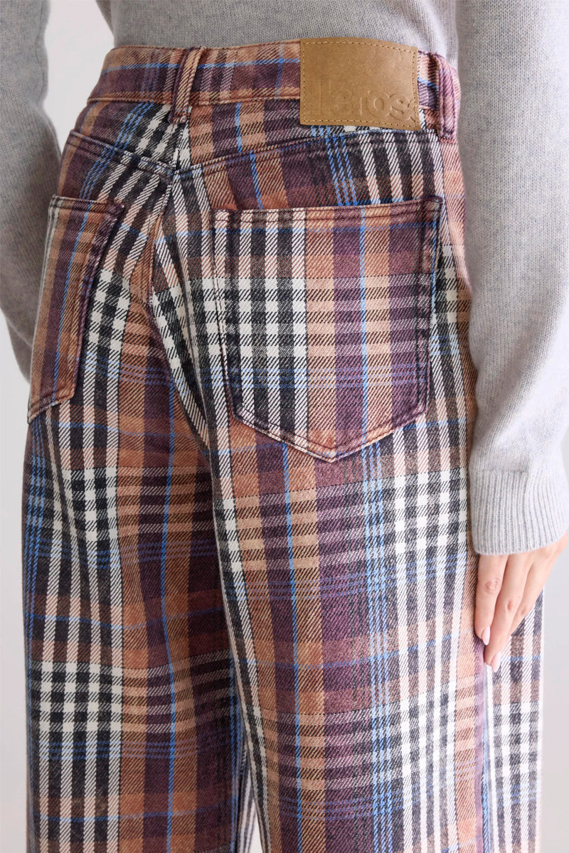 Bellerose Paty Check A Wide Jeans - The Mercantile London