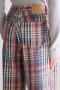 Bellerose Paty Check A Wide Jeans - The Mercantile London