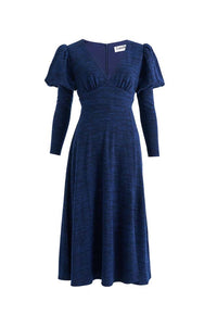 Louche Moa Navy Marl Dress - The Mercantile London