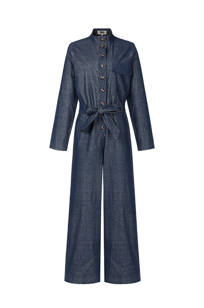 FRNCH Calmlie Navy Blue Jumpsuit - The Mercantile London