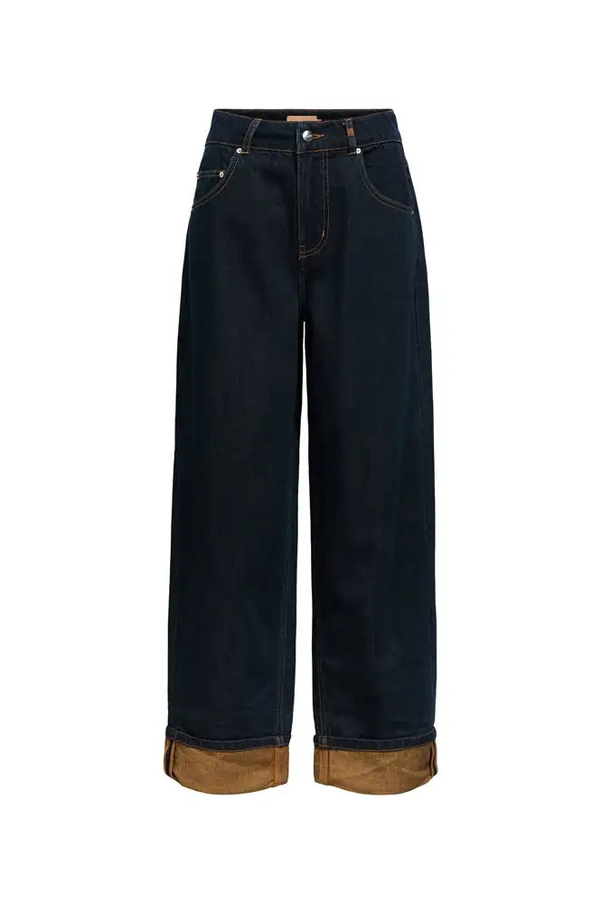 Object Isira Dark Blue Denim Cuffed Jeans