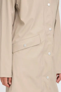 ICHI Tazi Doeskin Beige Raincoat