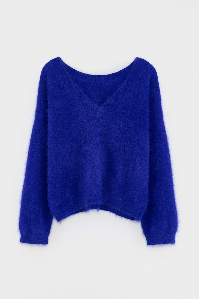 Bellerose Dathe Delphinium Purple Reversible Jumper - The Mercantile London