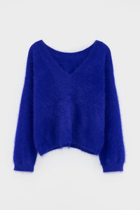 Bellerose Dathe Delphinium Purple Reversible Jumper - The Mercantile London
