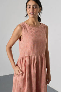 Bibico Elaine Rust Check Dress - The Mercantile London