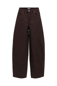 Object Moji Seal Brown Barrel Leg Jeans - The Mercantile London