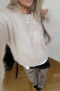 Noella Kae Oyster Mohair Cardigan - The Mercantile London