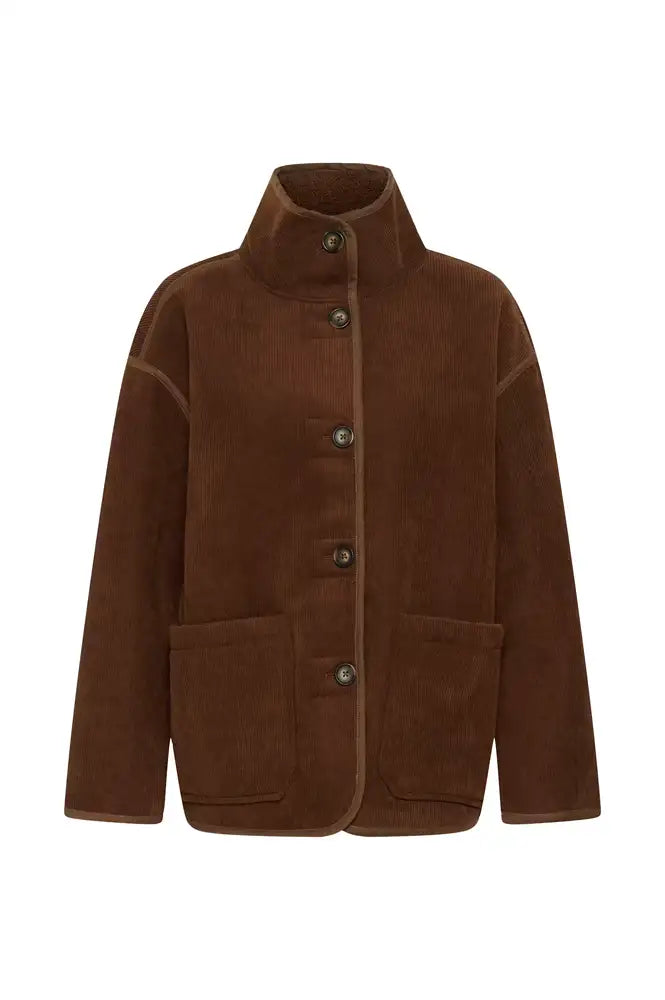 My Essential Wardrobe Funa Demitasse Brown Reversible Coat