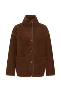 My Essential Wardrobe Funa Demitasse Brown Reversible Coat